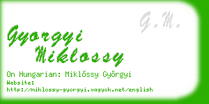 gyorgyi miklossy business card